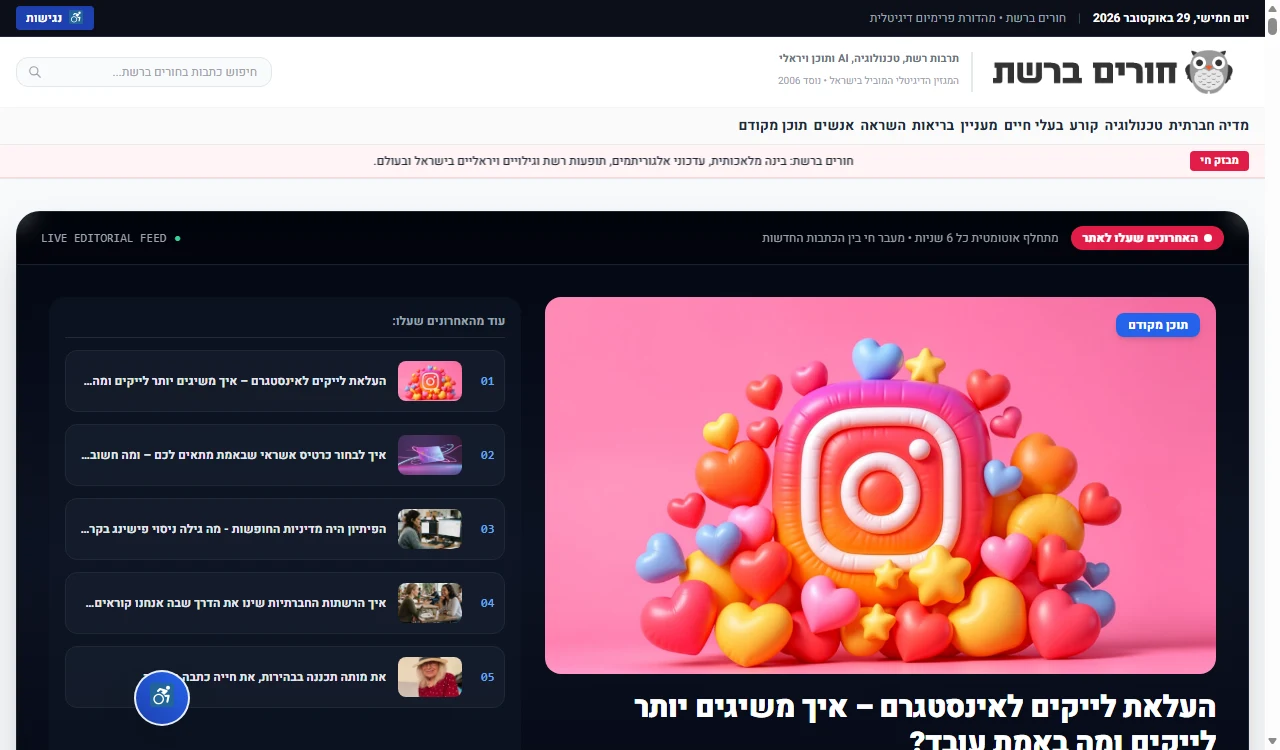 חורים ברשת - מגזין הרשת והדיגיטל של ישראל